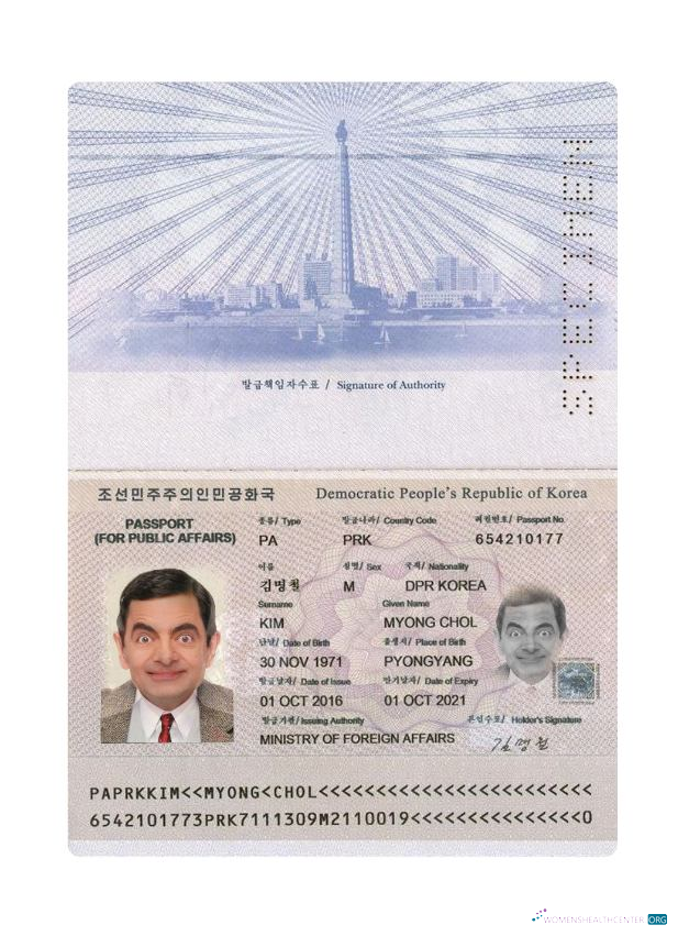 Download Korea passport 2016 present Photoshop template